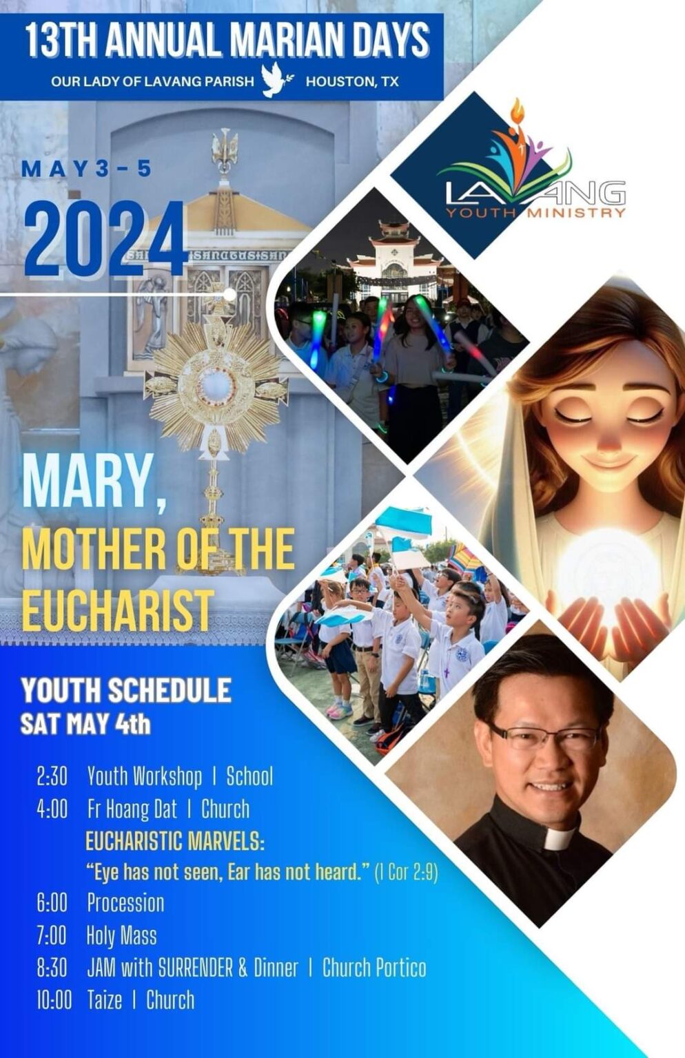 MARIAN DAY YOUTH SCHEDULE Giáo Xứ Đức Mẹ Lavang Houston Texas